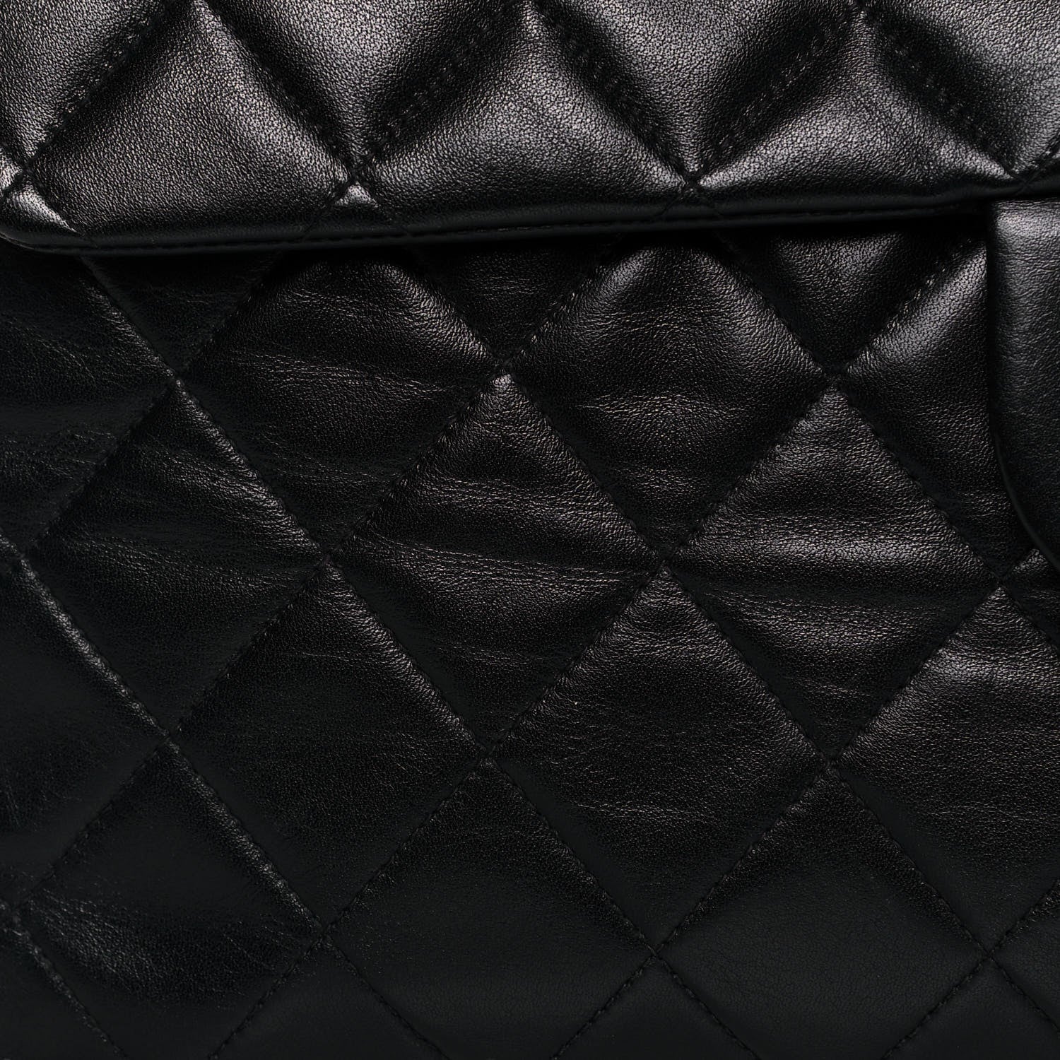 Chanel Lambskin Quilted XL Jumbo Single Flap Black 19 of 20