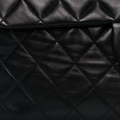 Chanel Lambskin Quilted XL Jumbo Single Flap Black 19 of 20