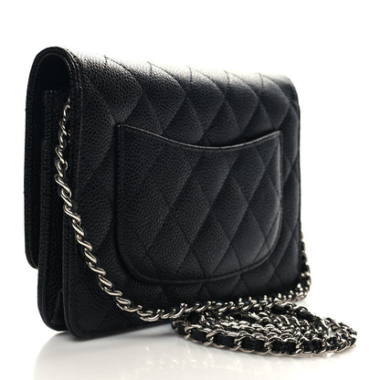 Chanel Caviar Quilted Wallet on Chain WOC Black 3 of 11