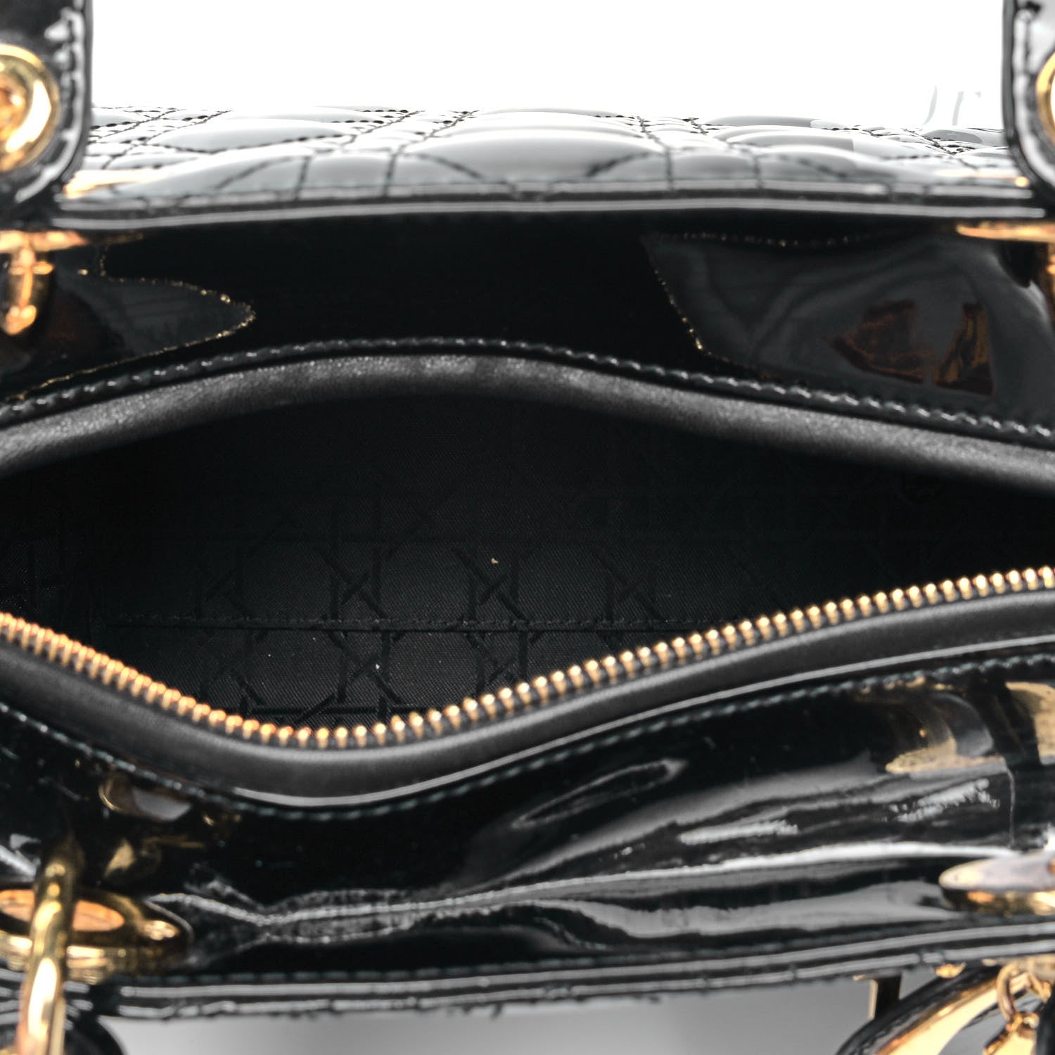 Christian Dior Patent Cannage Medium Lady Dior Black 4 of 5