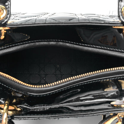 Christian Dior Patent Cannage Medium Lady Dior Black 4 of 5
