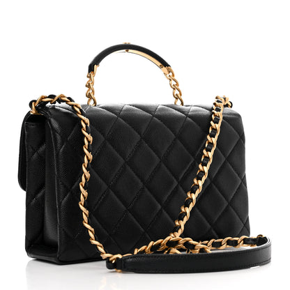 Chanel Caviar Quilted Medium Carry Me Top Handle Flap Black 3 of 11