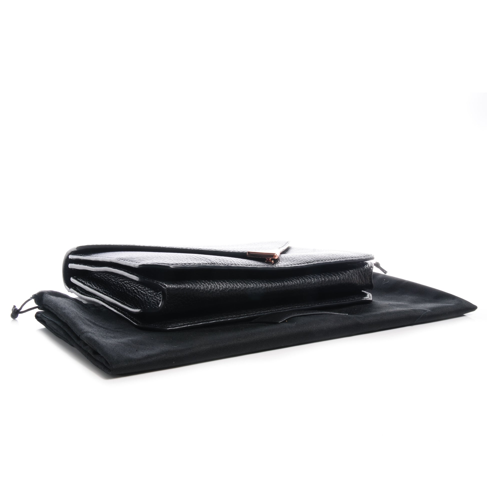 Alexander Wang Soft Pebbled Prisma Skeletal Clutch Black 4 of 6