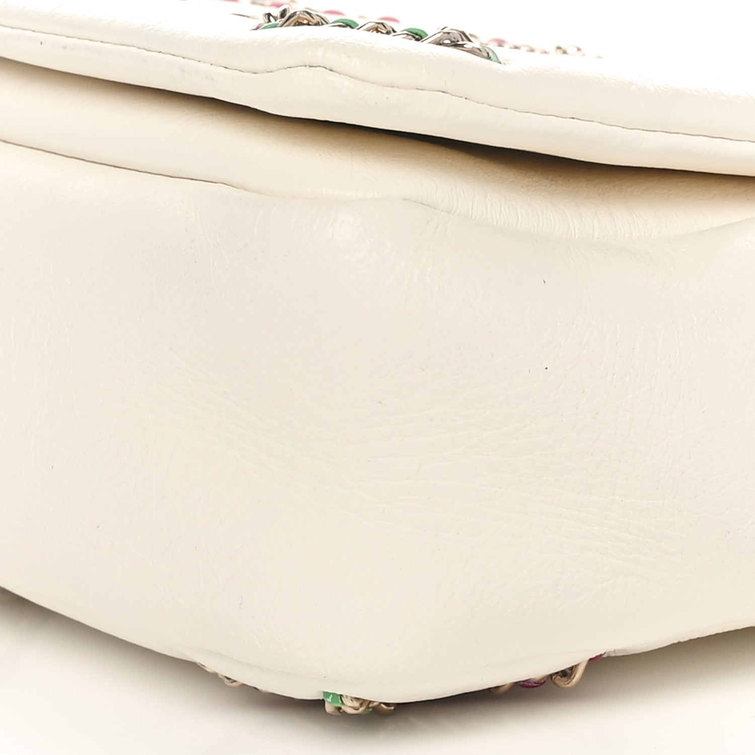 Chanel Lambskin Small Entwined Chain Flap White Multicolor 10 of 10