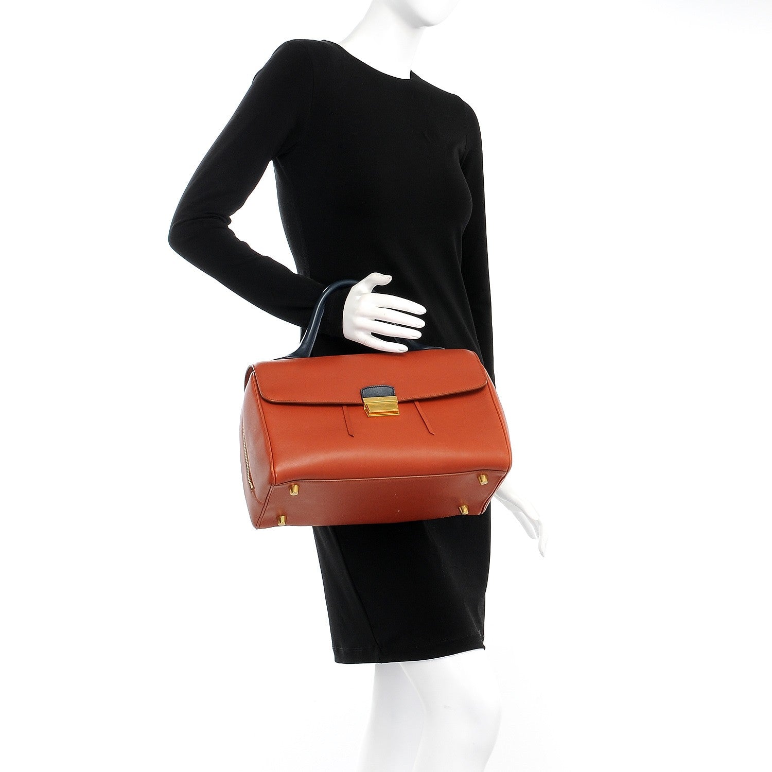 Celine Natural Calfskin Top Handle Bag Brick 2 of 16