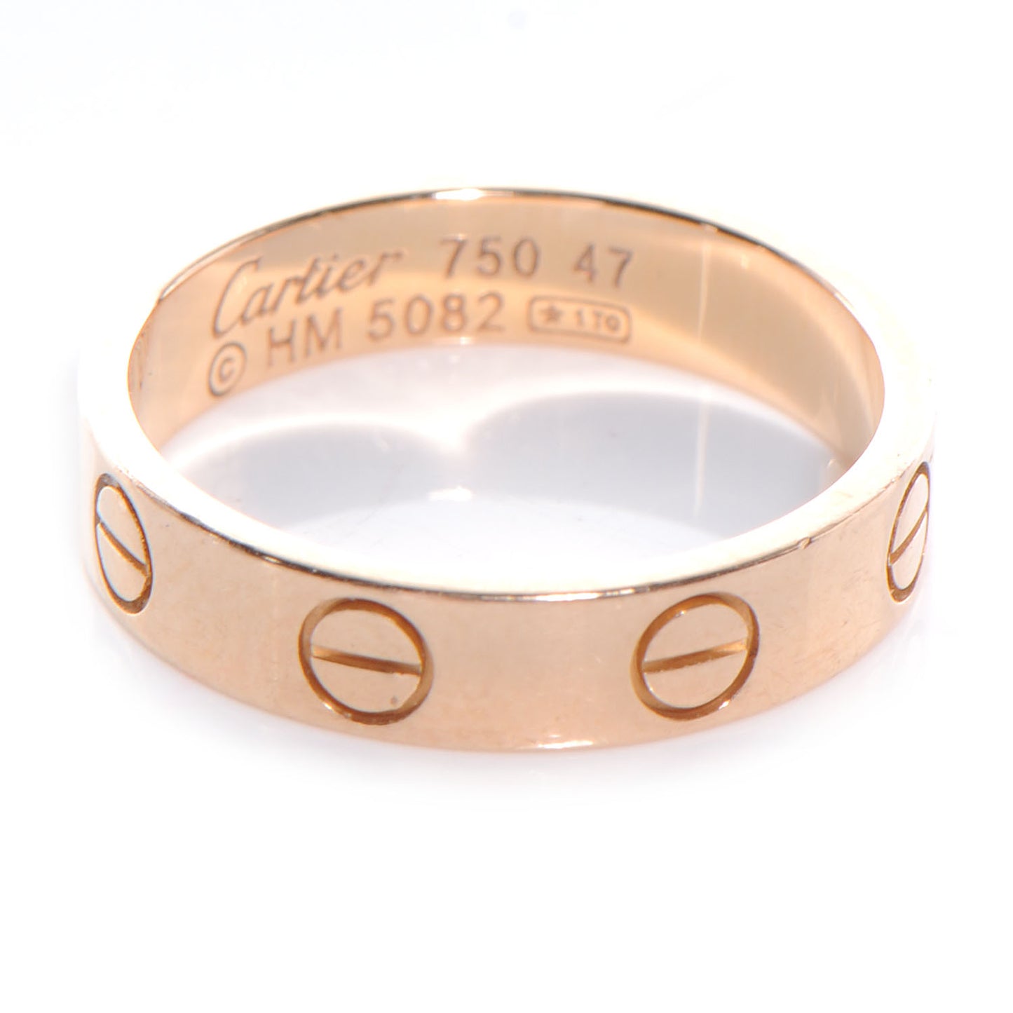18k Pink Gold Love Ring Size 47 4
