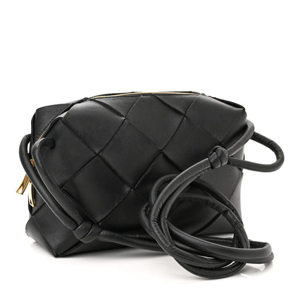 Bottega Veneta Lambskin Maxi Intrecciato Small Cassette Camera Bag Black 3 of 9