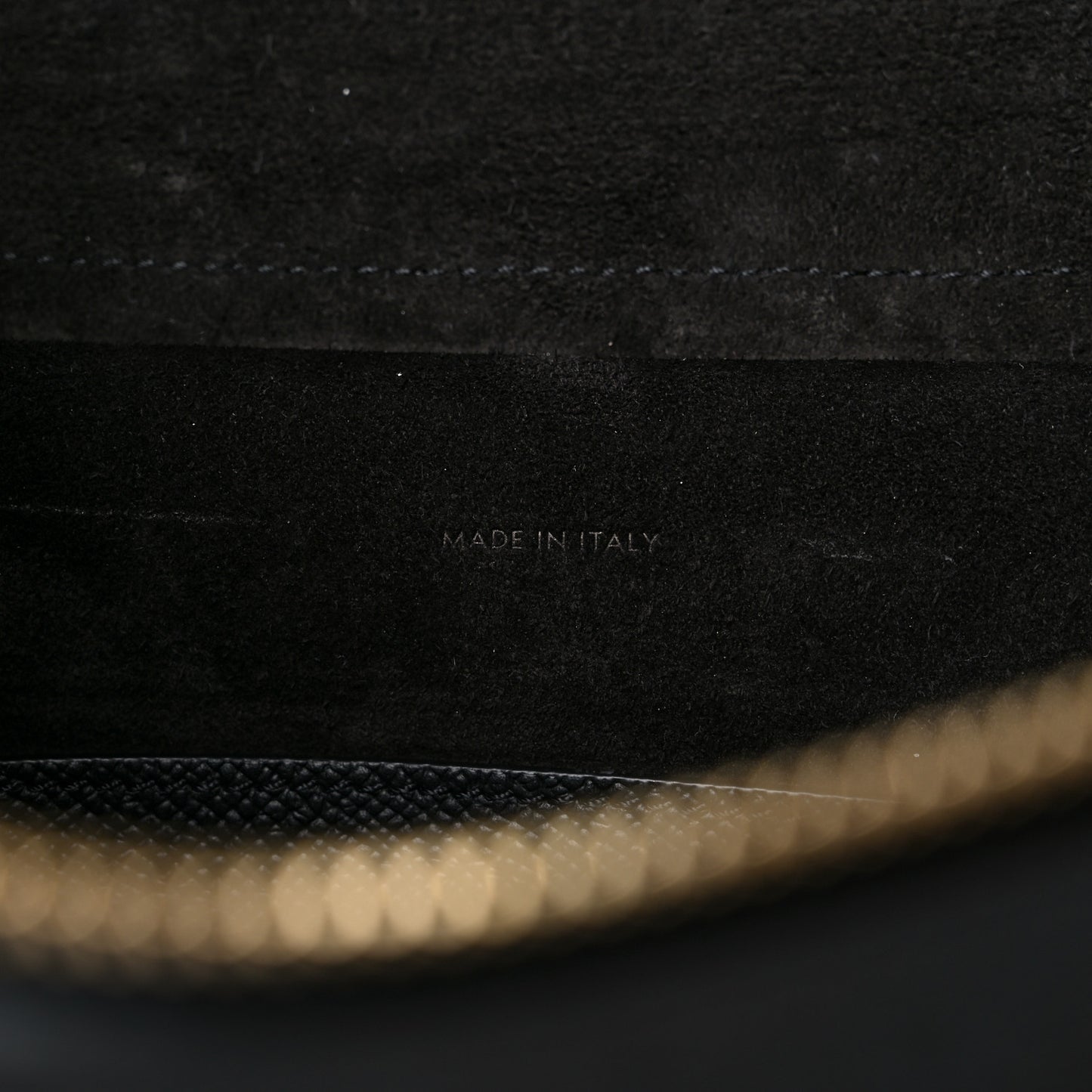 Grained Calfskin Micro Belt Bag Black