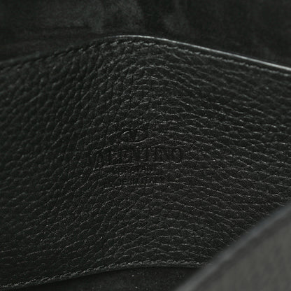 Valentino Garavani Pebbled Calfskin Medium Rockstud Flip Lock Crossbody Bag Black 6 of 17
