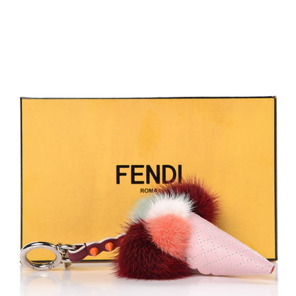 Fendi Mink Fur Calfskin Fun Fair Bag Charm Multicolor 4 of 4