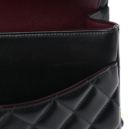 Chanel Lambskin Quilted Jumbo Double Flap Black 11 of 14