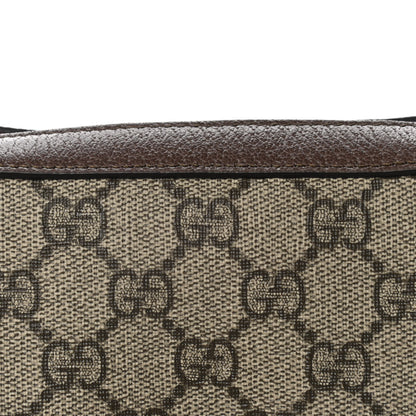 Gucci GG Supreme Monogram Textured Calfskin Web Mini Ophidia Half Moon Hobo Beige Ebony New Acero 8 of 11