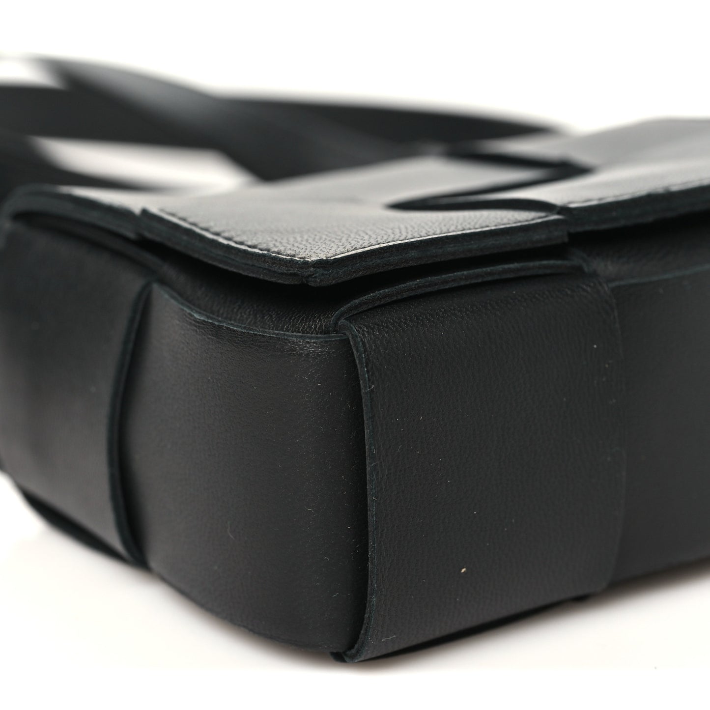 Lambskin Maxi Intreccio Candy Cassette Crossbody Bag Black