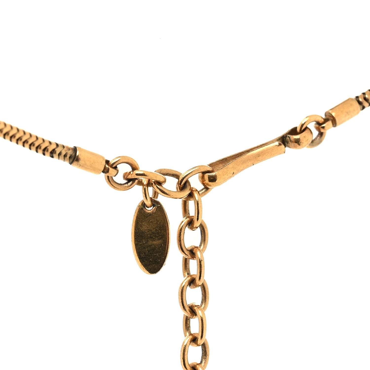 Chanel Resin Square CC Snake Necklace Pink Ivory 4 of 5
