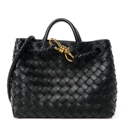 Bottega Veneta Nappa Intrecciato Small Andiamo Shoulder Bag Black 1 of 10