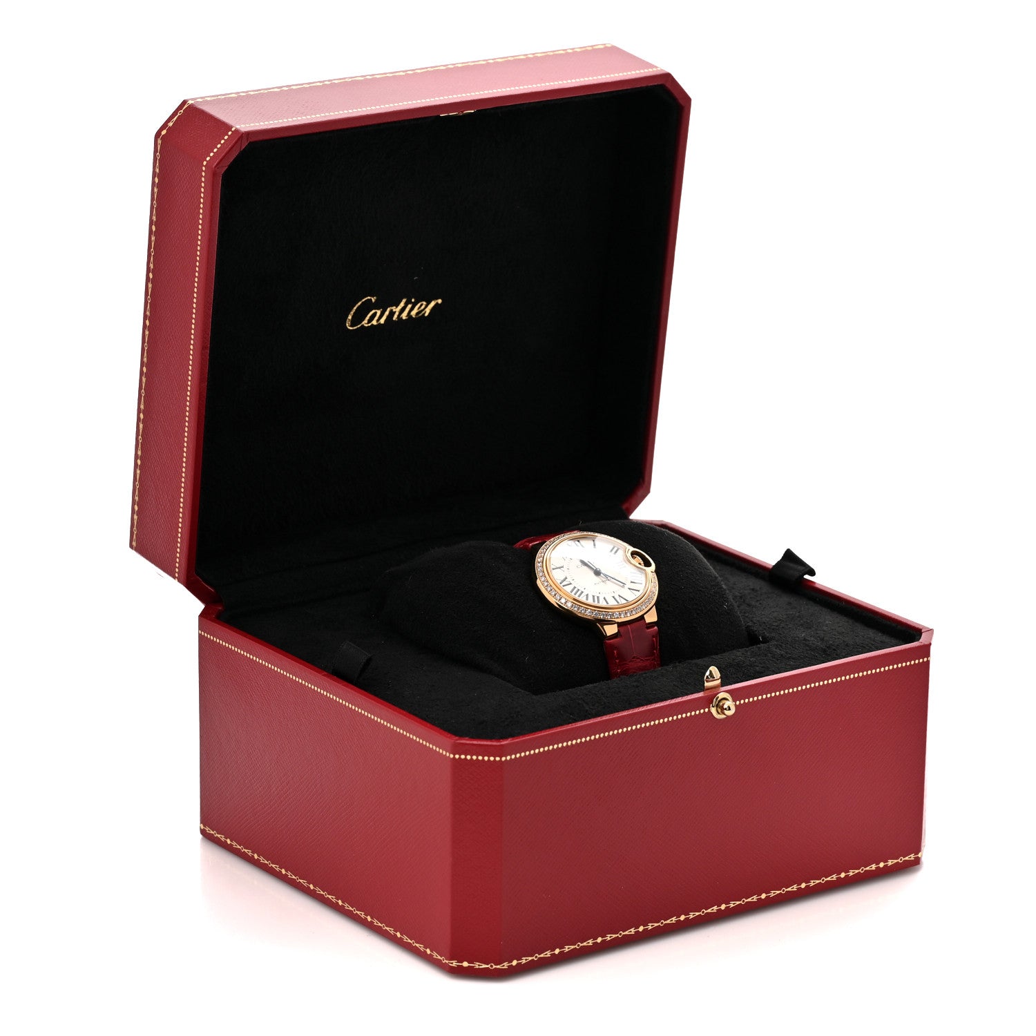Cartier Stainless Steel 18K Yellow Gold Alligator Diamond 33mm Ballon Bleu De Cartier Automatic Watch 5 of 5