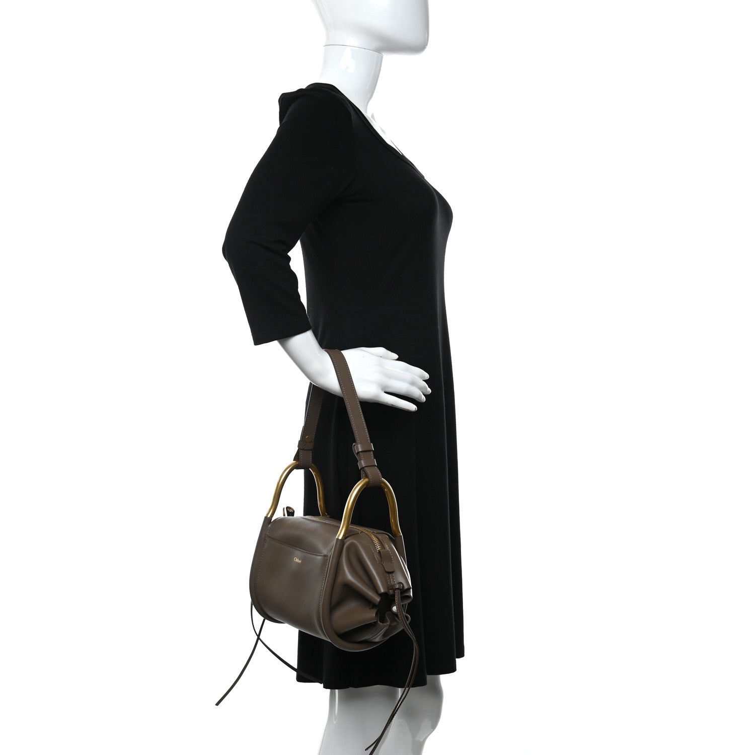 Chloe Small Grain Calfskin Hailey Bag Motty Grey 2 of 9