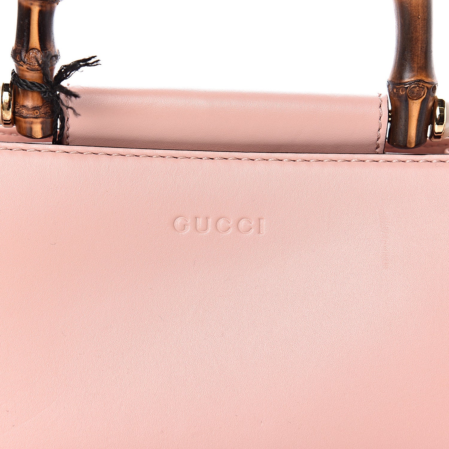 Gucci Nappa Bamboo Web Mini Nymphaea Top Handle Bag Perfect Pink Mystic White 9 of 11