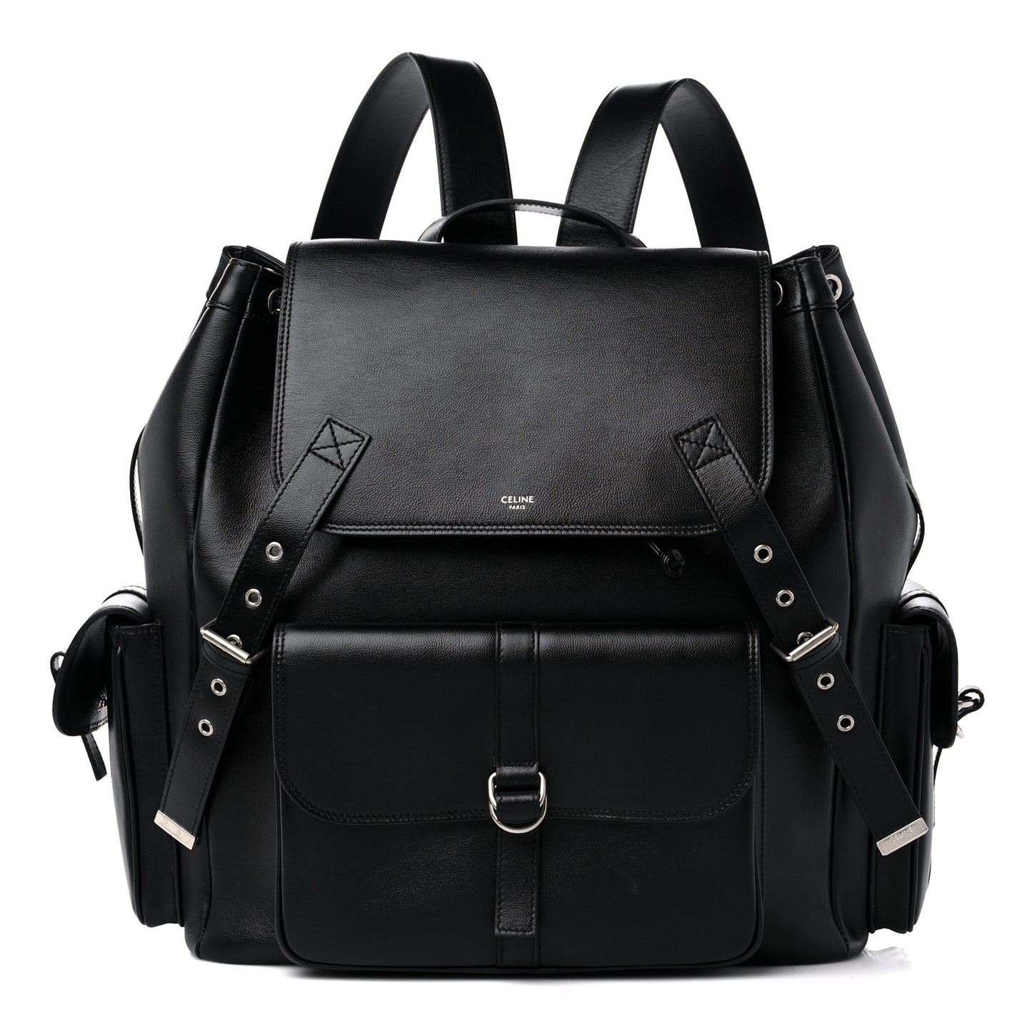 Calfskin Large Backpack Black