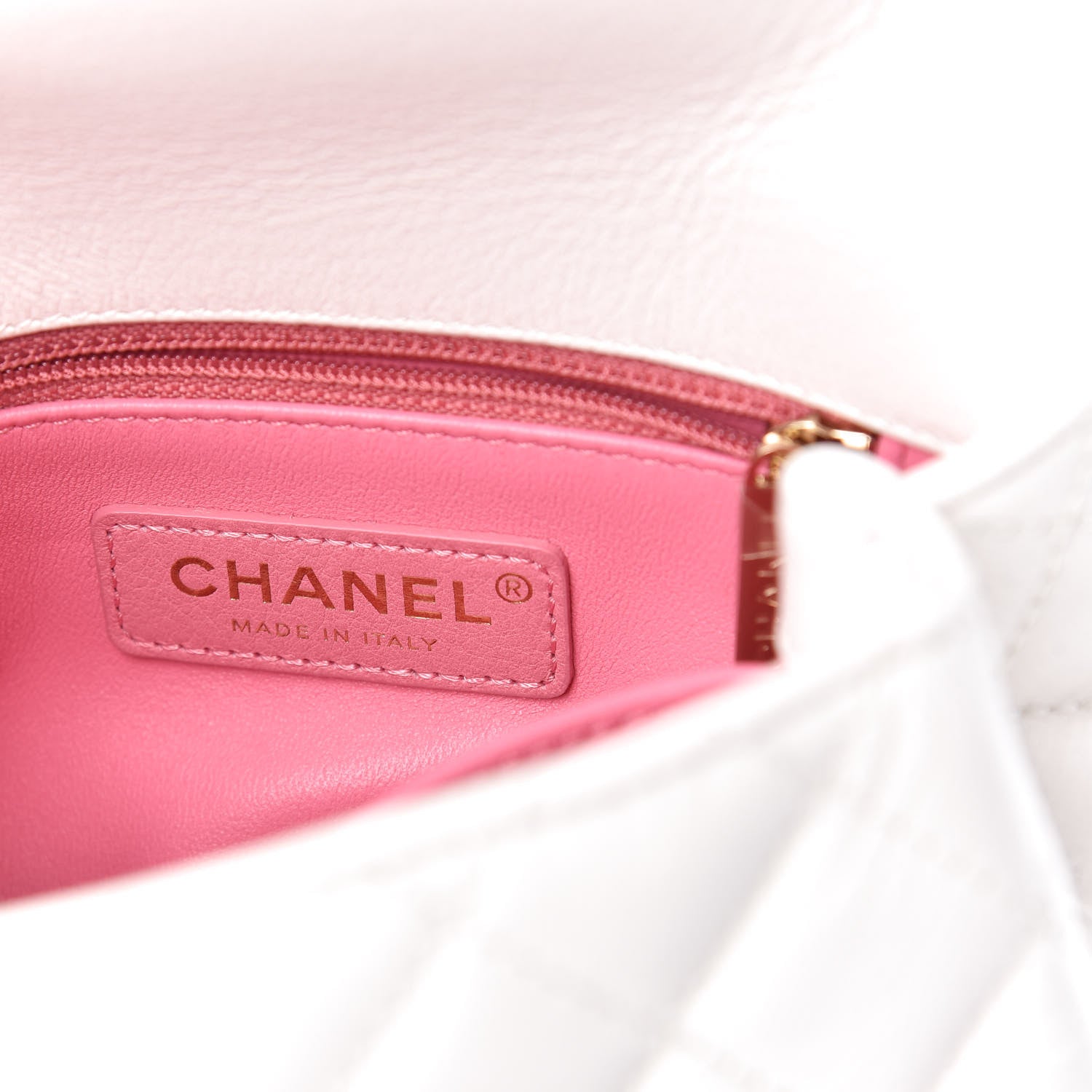 Chanel Goatskin Quilted Extra Mini Rainbow Coco Handle Flap White 6 of 10