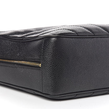 Chanel Caviar Chevron Quilted Camera Case Black 8 of 14