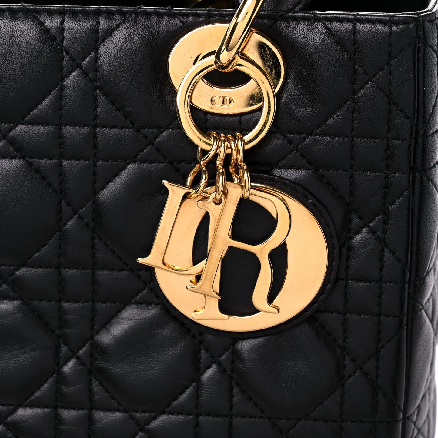 Lambskin Cannage Medium Lady Dior Black
