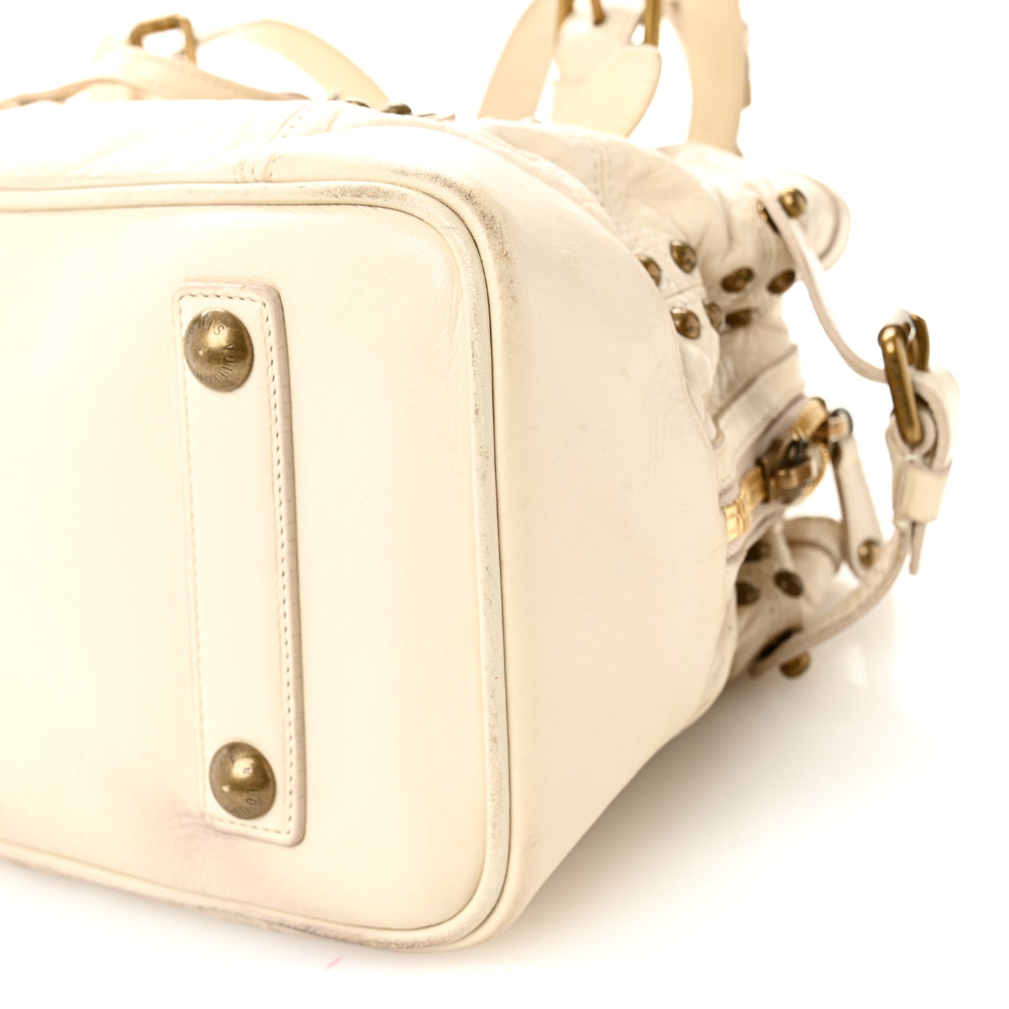 Lambskin Riveting White