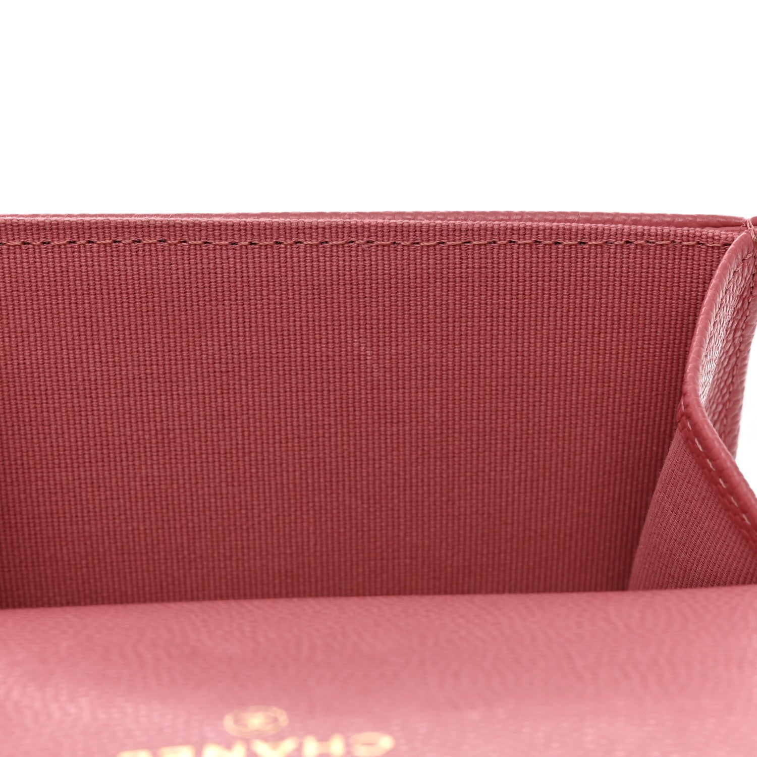 Chanel Caviar Quilted Flap Card Holder Wallet Pink 10 of 11