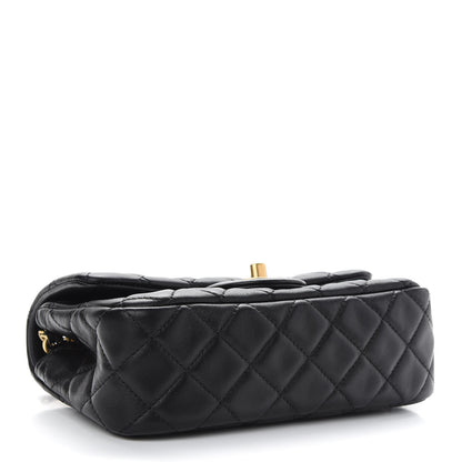 Chanel Lambskin Quilted Mini Rectangular Pearl Crush Flap Black 4 of 10