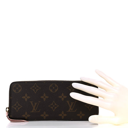 Louis Vuitton Monogram Clemence Wallet Rose Ballerine 2 of 11
