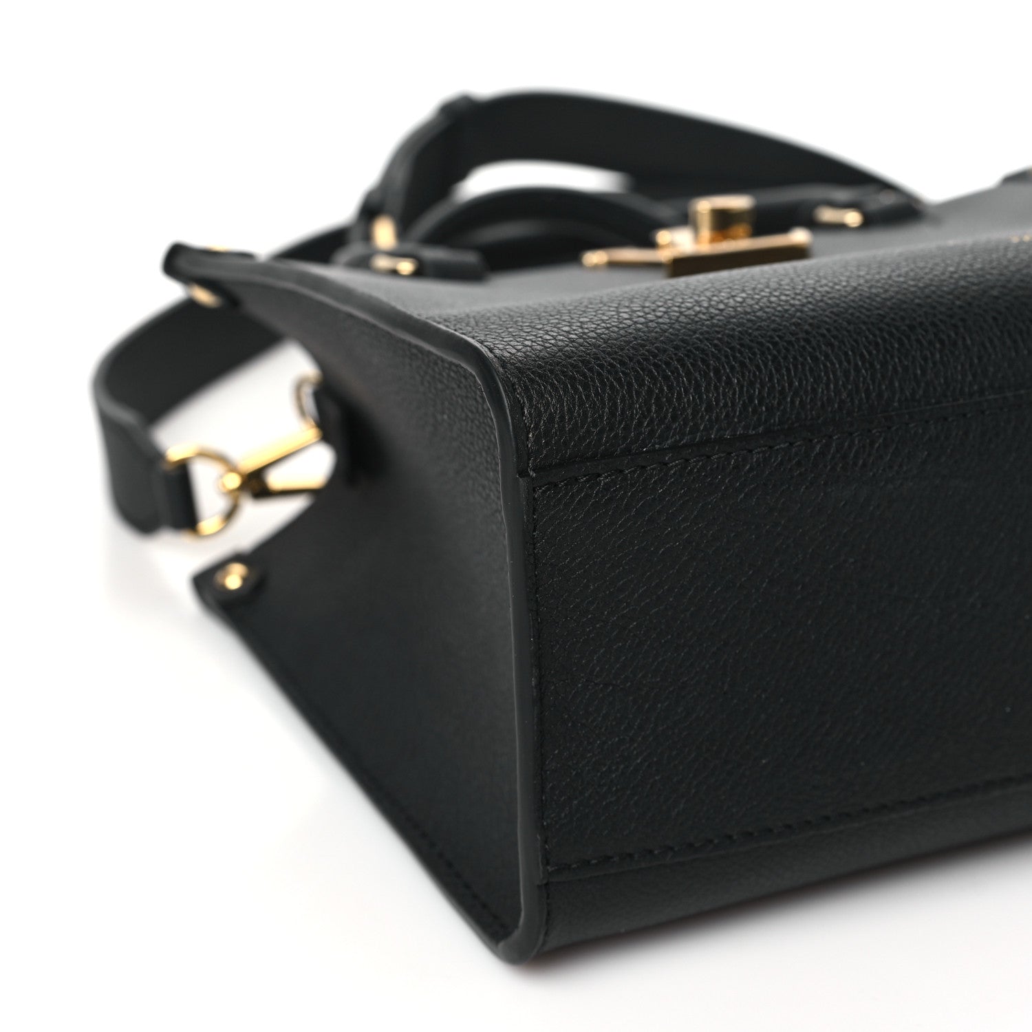 Louis Vuitton Calfskin Lock & Go Tote Black 8 of 11