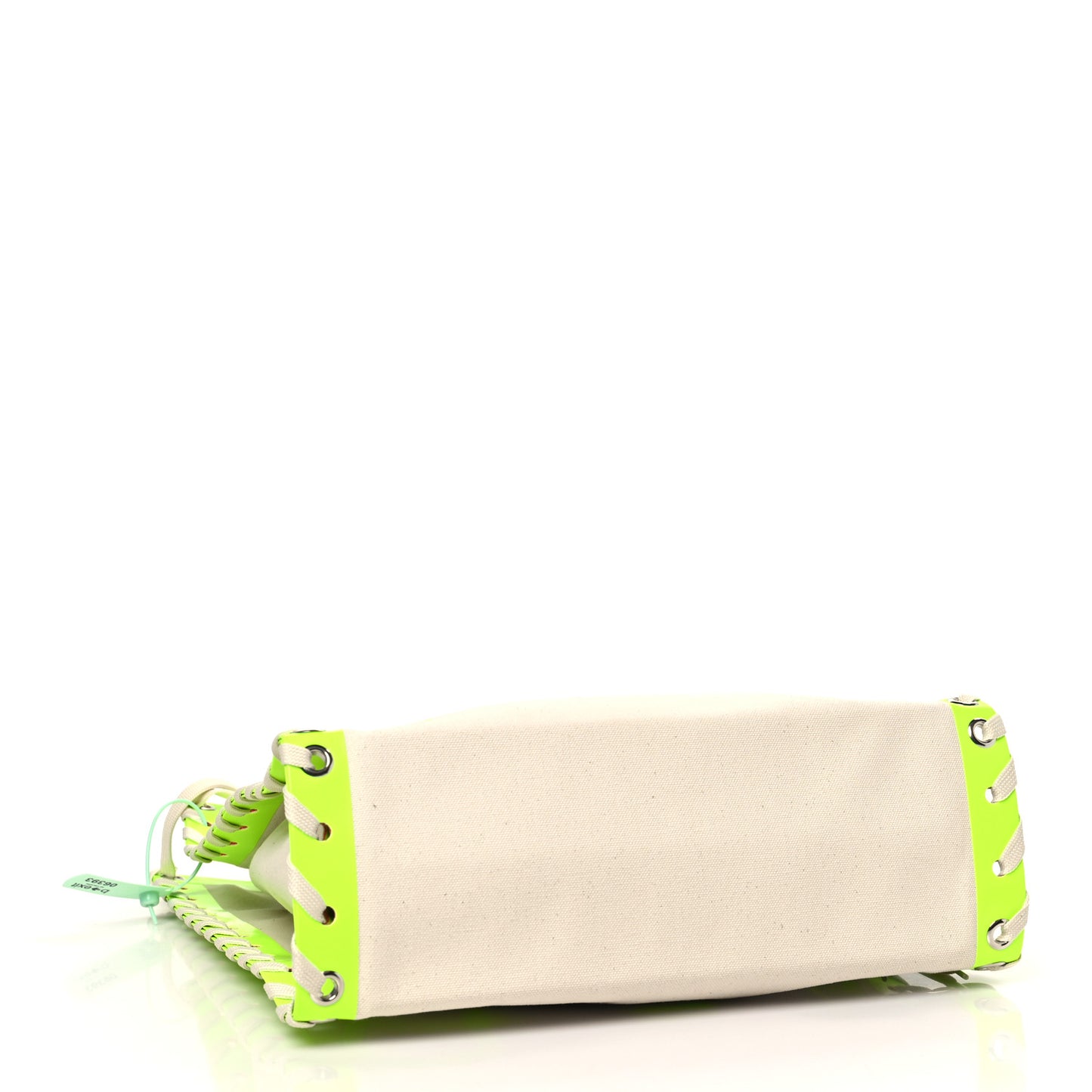 Braided Canvas Small Cabalace Shopper Tote Beige Yellow