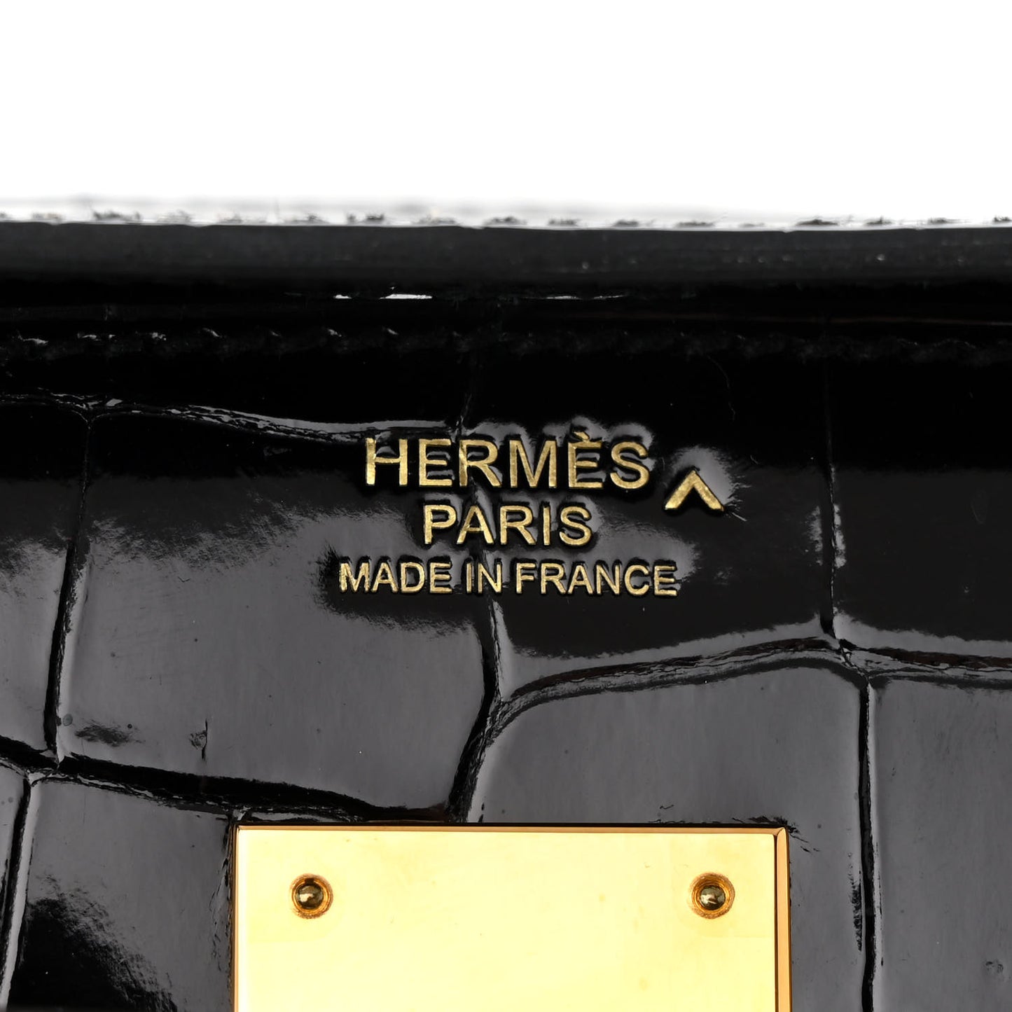 Shiny Porosus Crocodile Birkin 30 Black