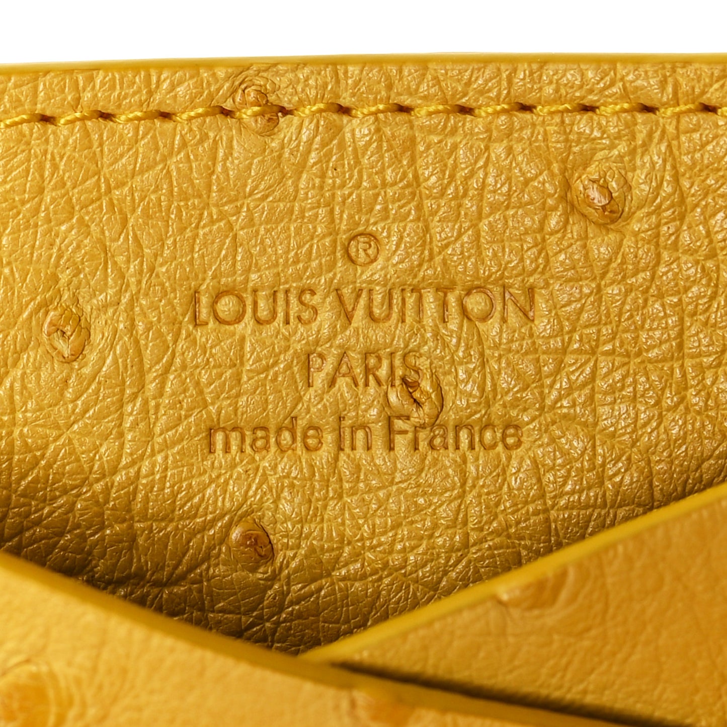 Ostrich Card Holder Yellow
