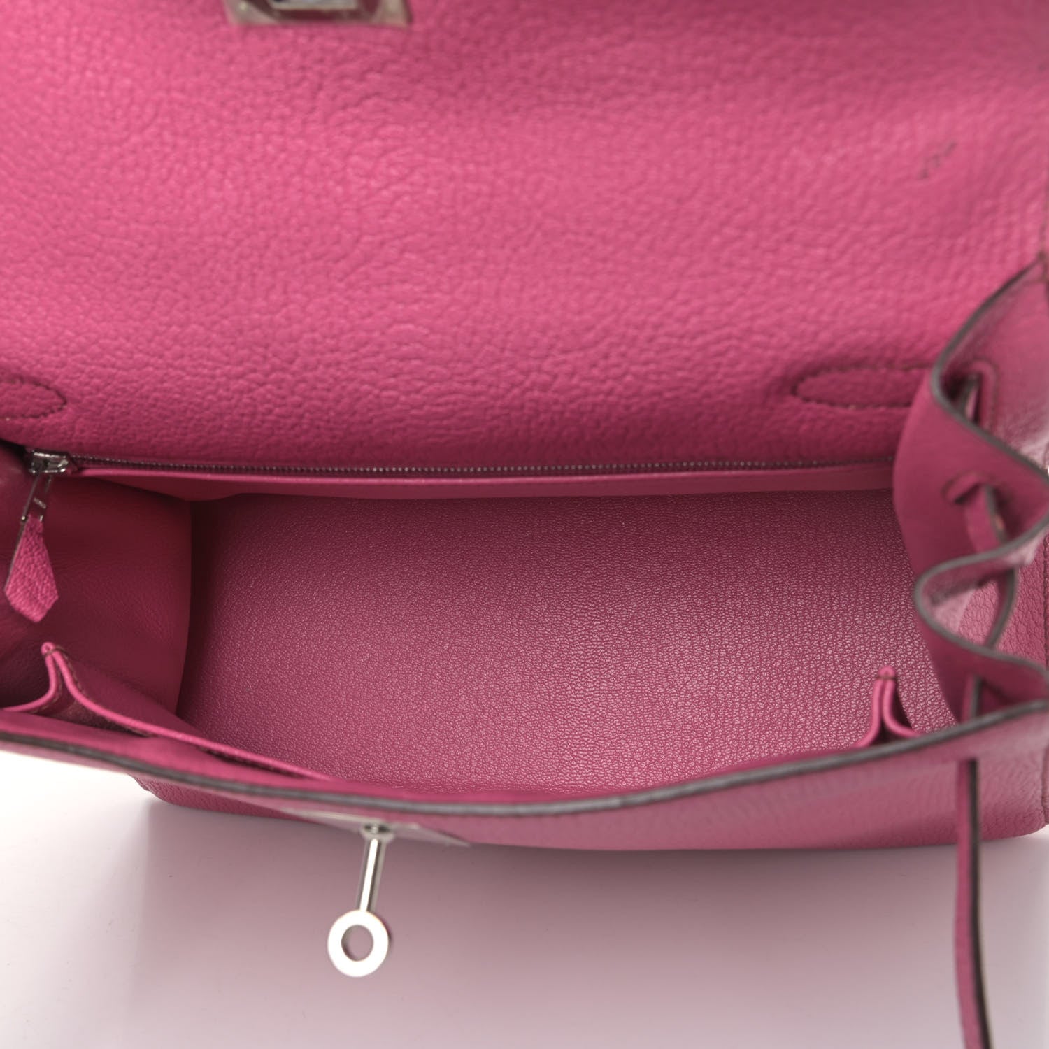 Hermes Chevre De Coromandel Kelly Sellier 28 Fuchsia 4 of 12