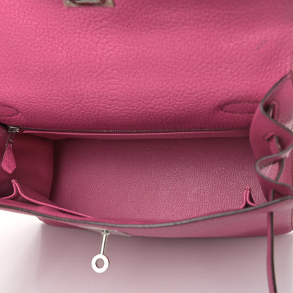 Hermes Chevre De Coromandel Kelly Sellier 28 Fuchsia 4 of 12