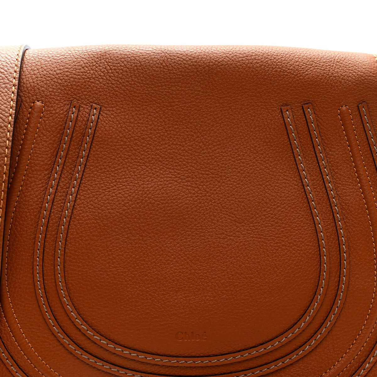 Chloe Calfskin Medium Marcie Round Crossbody Bag Tan 7 of 9