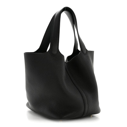 Hermes Taurillon Clemence Picotin Lock 22 MM Black 3 of 10