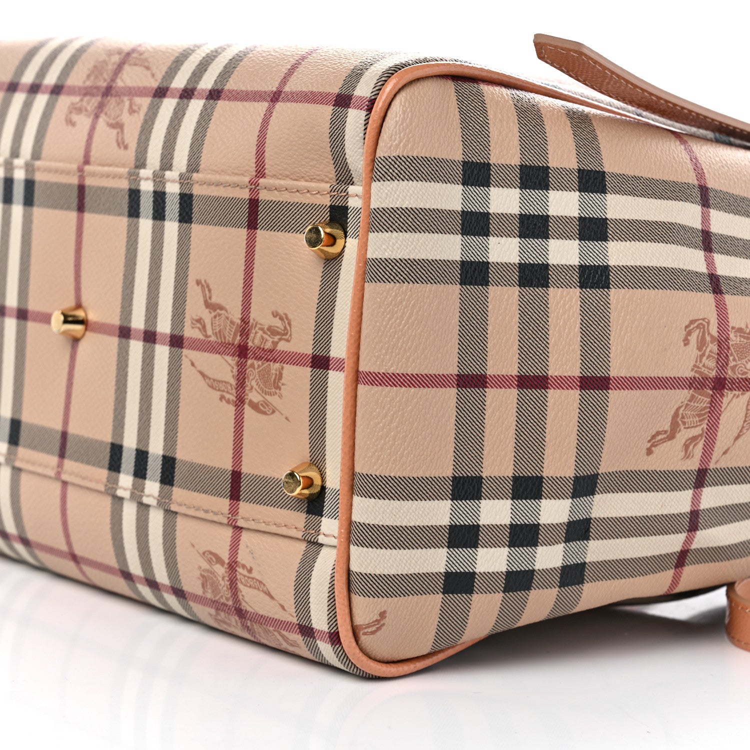 Burberry Haymarket Check Small Canterbury Tote Pale Coral Pink 11 of 13