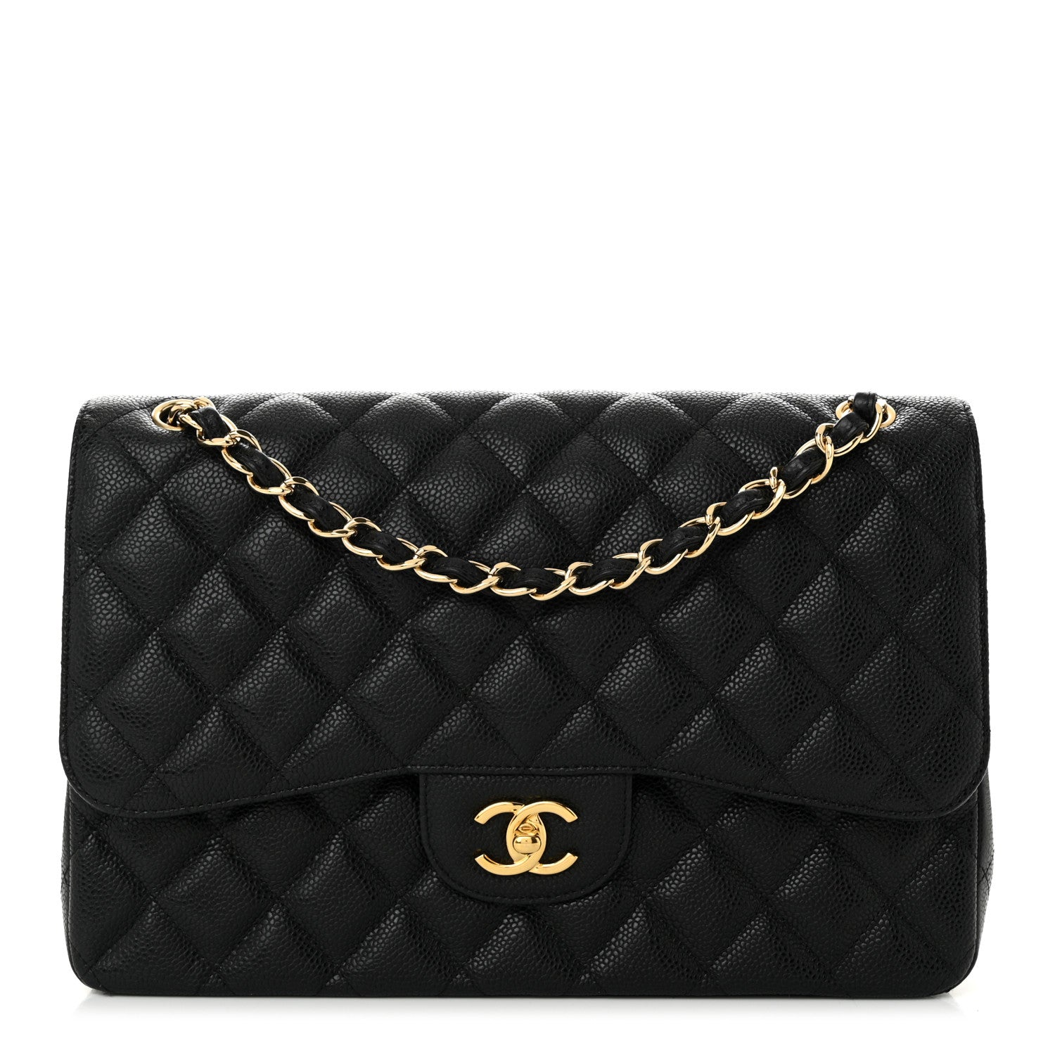 Chanel Caviar Quilted Jumbo Double Flap Black 1 of 11