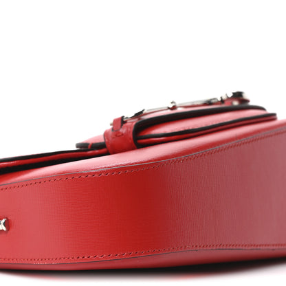 Gucci Demetra Small Horsebit 1955 Asymmetric Shoulder Bag New Cherry Red 9 of 10