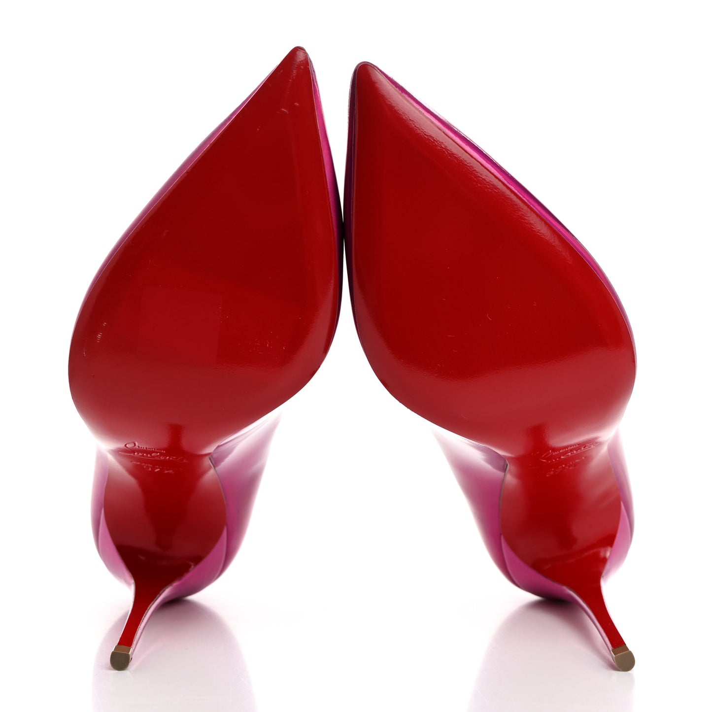 Metallic Patent Psychic Hot Chick 100 Pumps 37.5 Fuxia