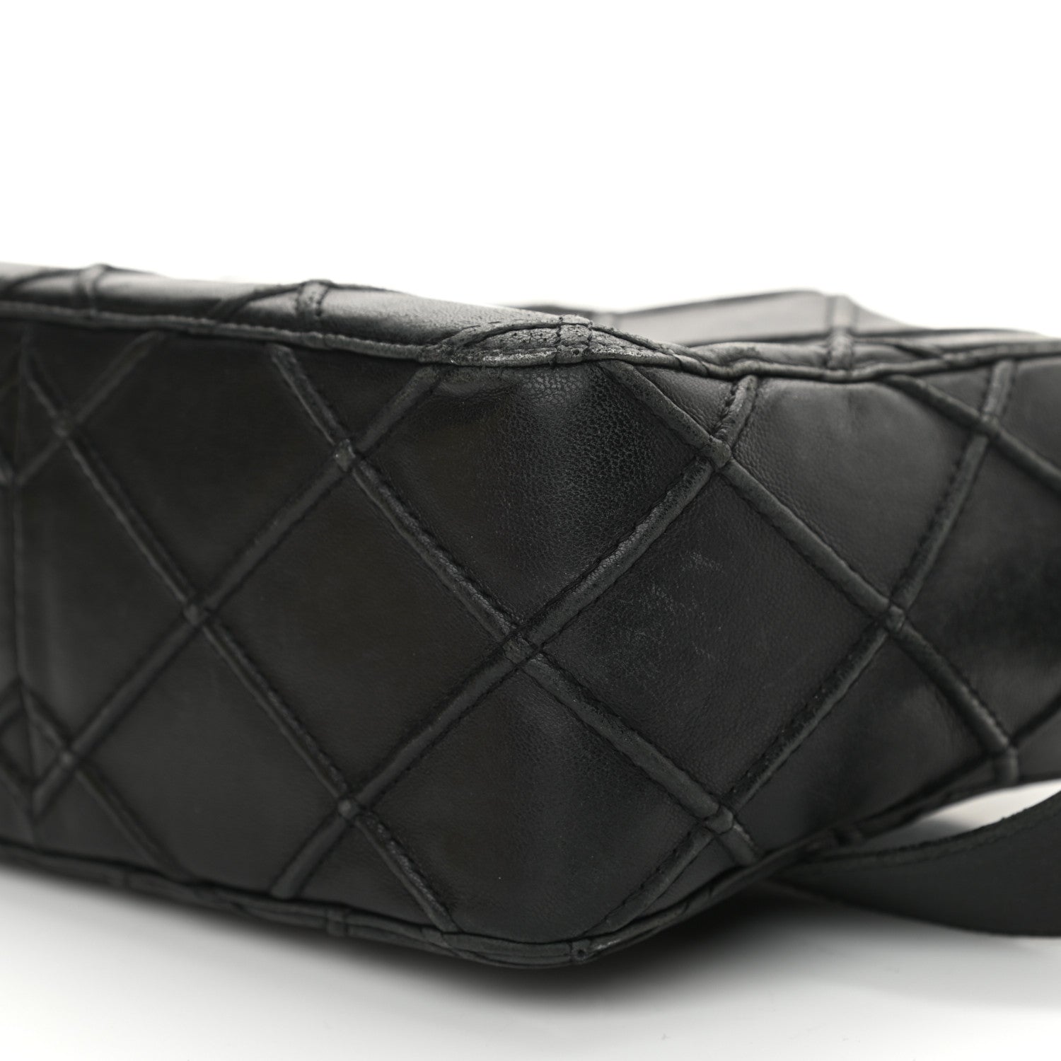 Chanel Lambskin Stitched Camera Case Black 9 of 10
