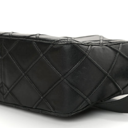Chanel Lambskin Stitched Camera Case Black 9 of 10