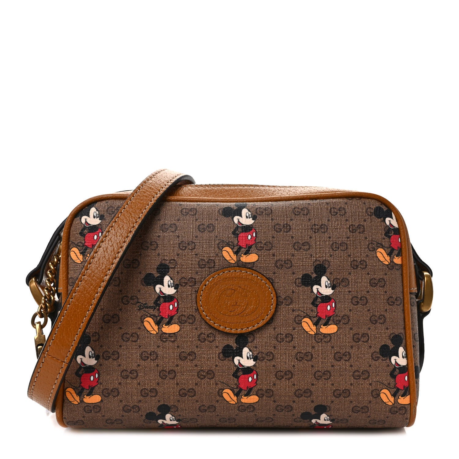 Gucci X DISNEY Mini Vintage GG Supreme Monogram Mickey Mouse Shoulder Bag Beige Vintage Sun Oil 1 of 10
