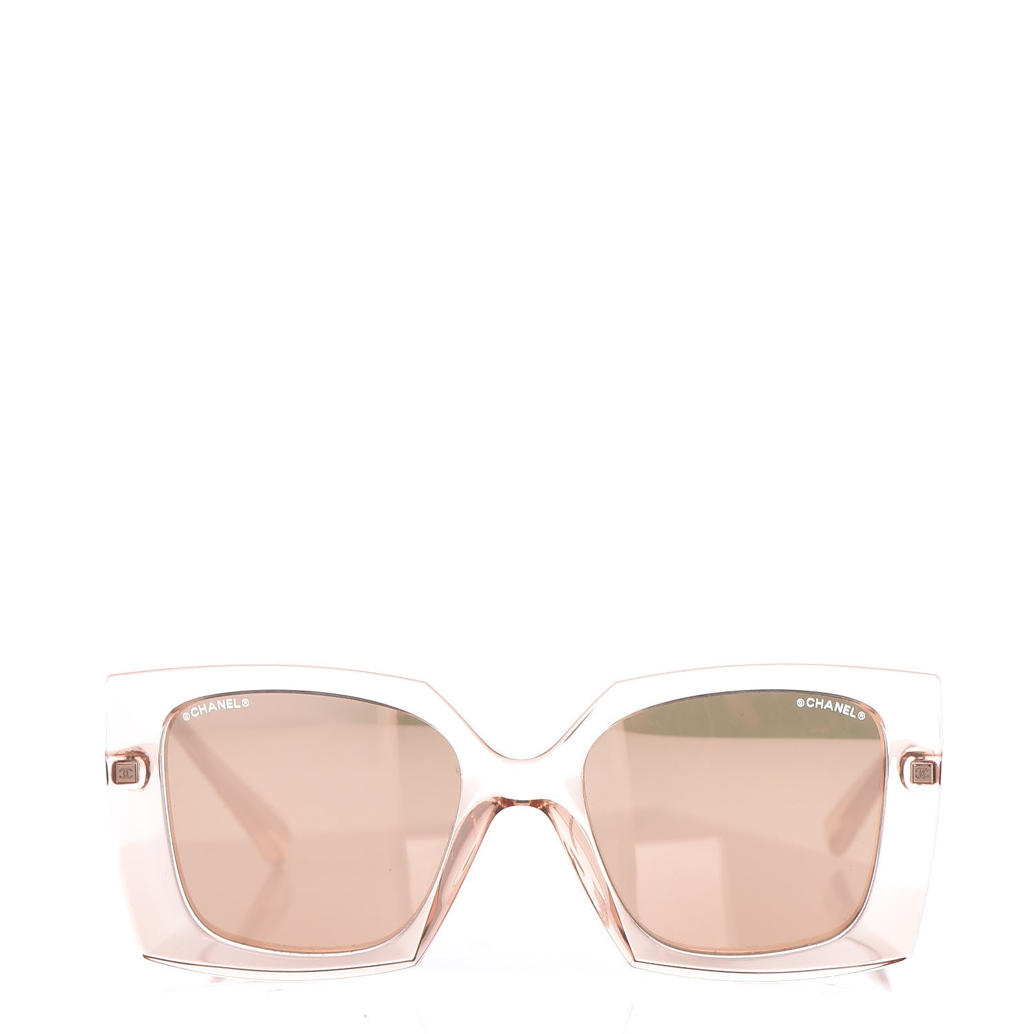 Chanel 18K Pink Gold Mirror Square Sunglasses 6051 Pink 2 of 7