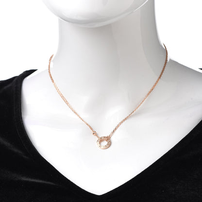 Cartier 18K Pink Gold 2 Diamond LOVE Necklace 2 of 7