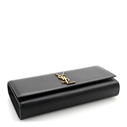 Saint Laurent Grain De Poudre Monogram Cassandre Clutch Black 4 of 6