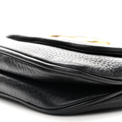 Gucci Pebbled Calfskin Small 1973 Chain Shoulder Bag Black 10 of 12