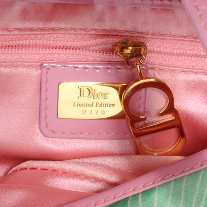 Christian Dior Satin Tassel Koi Saddle Bag Green Pink 6 of 7